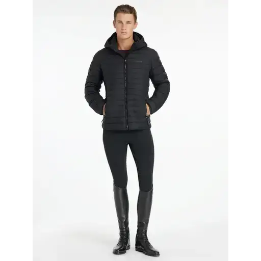 Lemieux Mens Hooded Puffer Jacket Black Black X-Small Outdoor Jackets