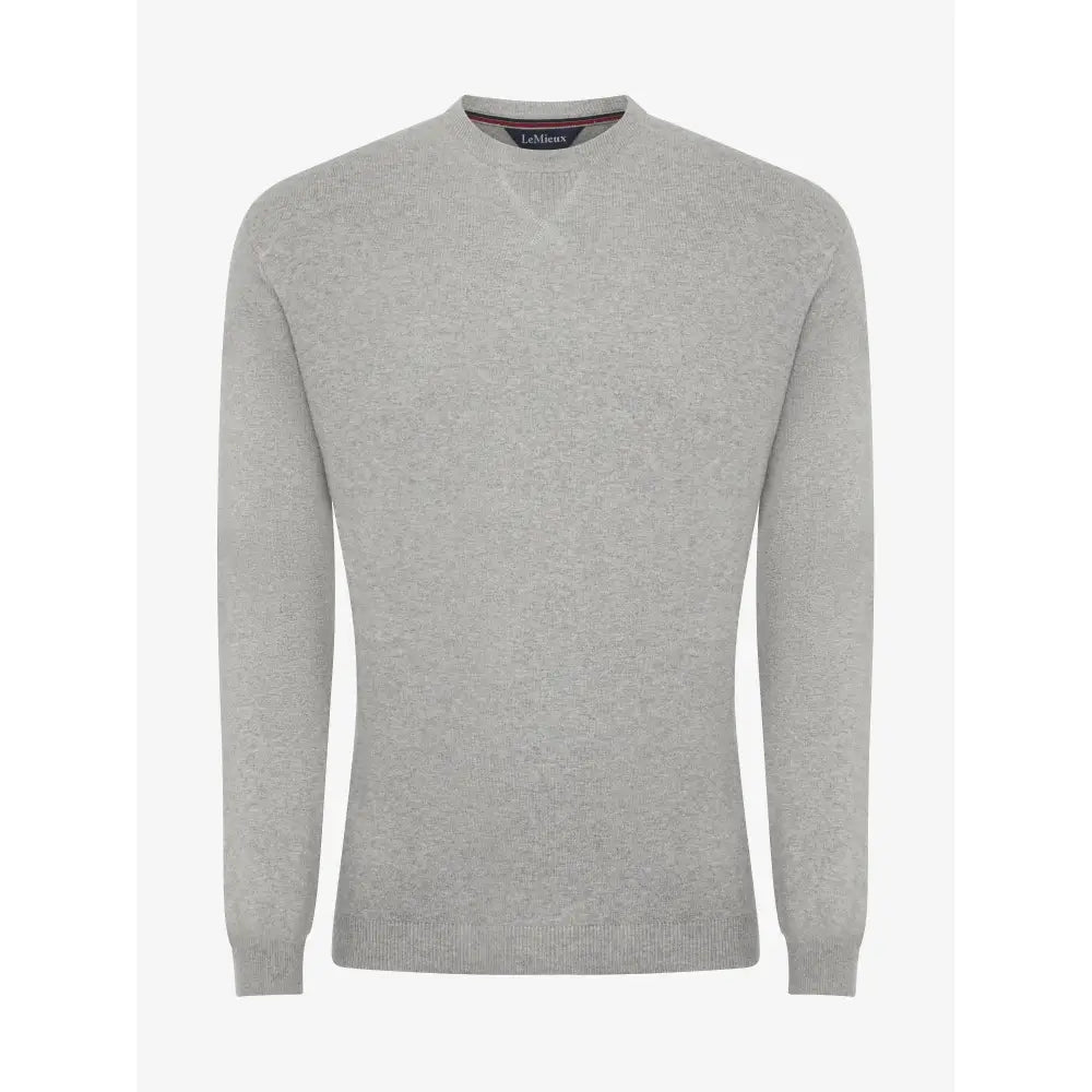 LeMieux Mens Knitted Round Neck Jumper Grey X Small Jumpers & Hoodies Barnstaple Equestrian Supplies