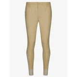 Beige lemieux mens pleated riding pants with tailored fit, subtle front pleats, and grey reinforced lower leg panels