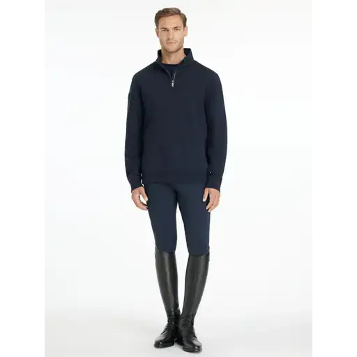 Lemieux Mens Quarter Neck Sweat Navy Navy X-Small Jumpers