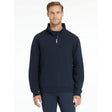 Navy blue lemieux mens quarter neck sweat pullover with quarter zip for casual and sporty style