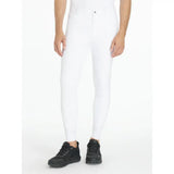 Lemieux mens sports white fitted riding pants with sleek design and subtle stitching details for mens sports breeches