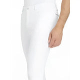 Lemieux mens sports breeches white denim jeans with a clean tailored fit and classic five-pocket design