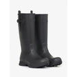 Black rubber lemieux mens stride wellington boots with matte finish and reinforced stitching for durable wear