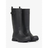 Black rubber lemieux mens stride wellington boots with matte finish and reinforced stitching for durable wear
