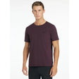Lemieux mens dark purple crew neck t-shirt with subtle left chest logo, perfect for equestrian and horses fans