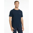 Navy blue lemieux mens t-shirt with subtle embroidered logo perfect for equestrian and horses lovers
