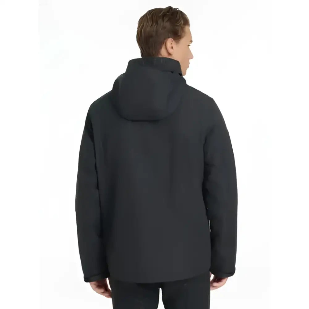 Lemieux mens waterproof team jacket black with sleek design and subtle stitching perfect for outdoor use