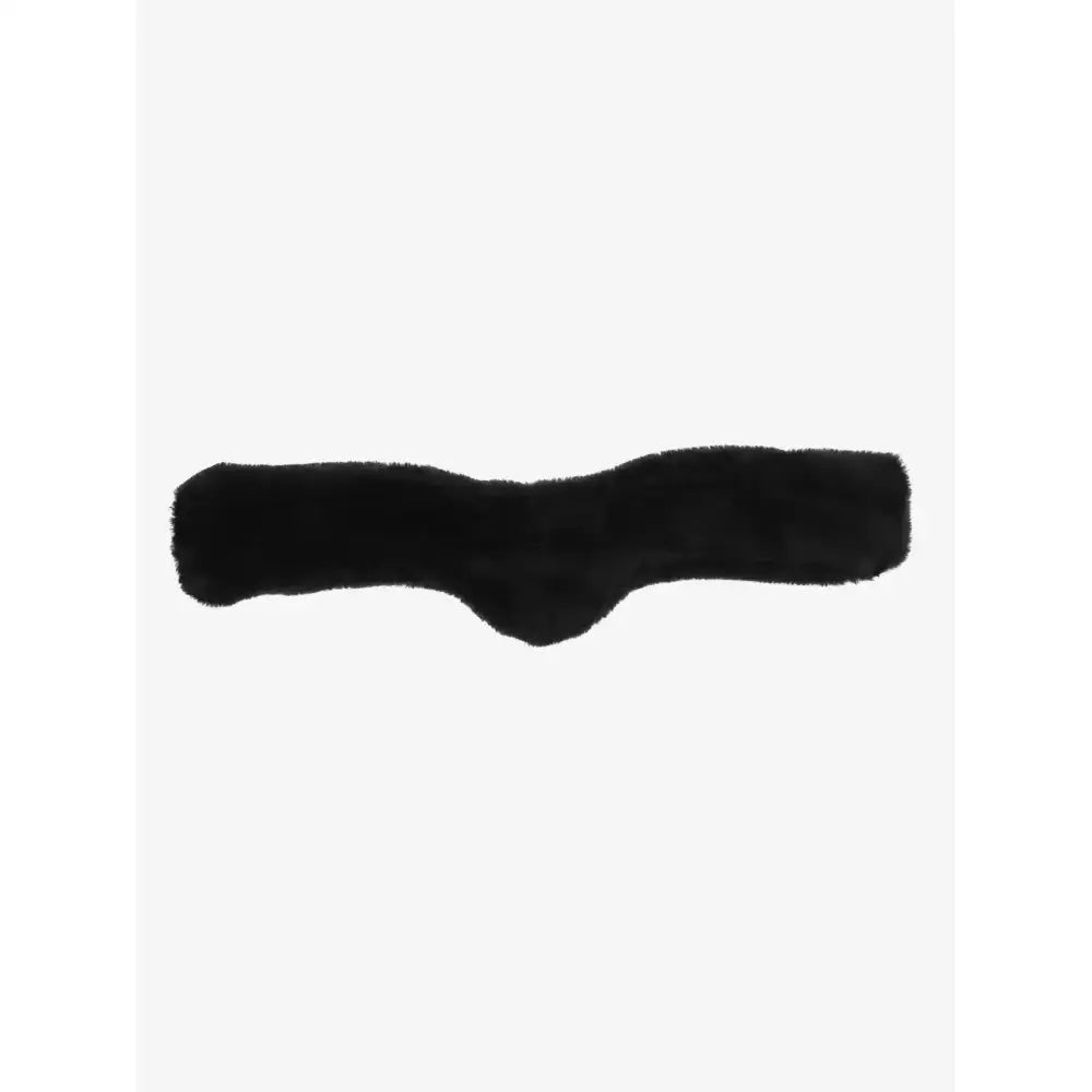 Black faux fur dressage girth cover with plush soft texture for lemieux anatomic dressage girth black