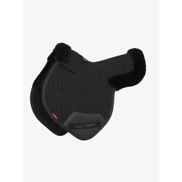 LeMieux Merino+ Half Lined Close Contact Numnah Black/Black Medium Black/Black Numnahs