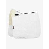 LeMieux Merino+ Half Lined Dressage Square White/Natural Medium White/Natural Dressage Saddle Pads