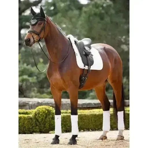 LeMieux Merino+ Half Lined Dressage Square White/Natural Medium White/Natural Dressage Saddle Pads