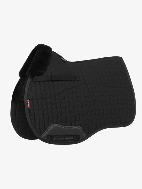 LeMieux Merino+ Half Lined GP Square Black/Black Medium Black/Black Saddle Pads
