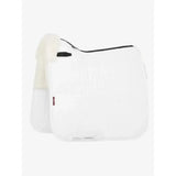LeMieux Merino+ Half Lined Suede Dressage Square White/White Medium White/White Dressage Saddle Pads
