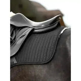 LeMieux Merino+ Half Lined Suede EuroJump Square Black/Natural Medium Black/Natural Saddle Pads