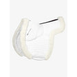 White lemieux merino+ prosorb hunter saddle pad with quilted design and sheepskin lining for comfort