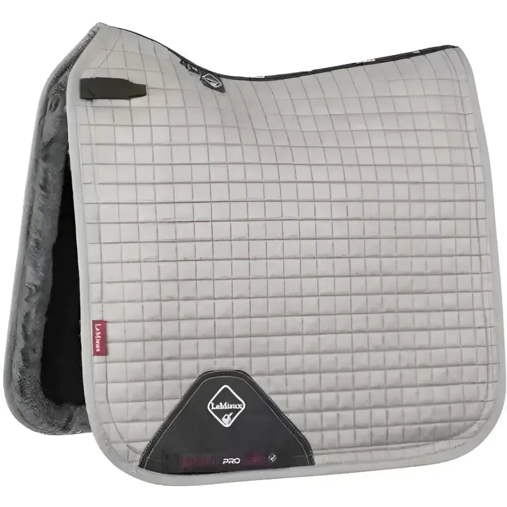 LeMieux Merino+ Sensitive Skin Dressage Square Grey Grey Large Dressage Saddle Pads