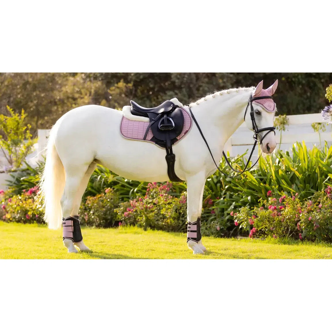 Lemieux Merino+ Suede Close Contact Square Blossom Blossom Small/Medium Saddle Pads