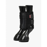 Black laufers lemieux mesh brushing boot black with adjustable straps and padded design for protection