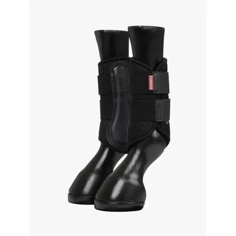 Black laufers lemieux mesh brushing boot black with adjustable straps and padded design for protection