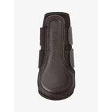 Black leather lemieux mesh brushing boot brown with breathable mesh panels and adjustable straps for horse protection