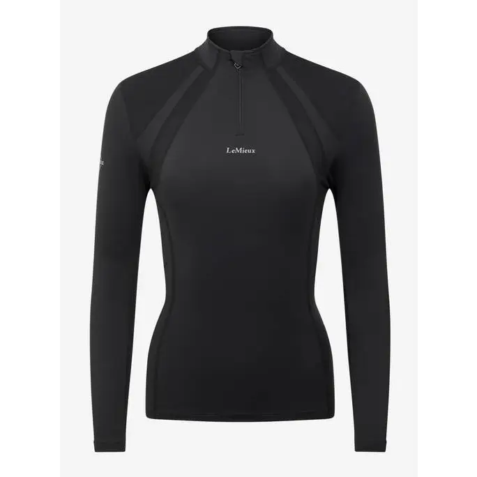 LeMieux Mia Mesh Long Sleeve Base Layer Black - UK 6 / Black - Base Layers