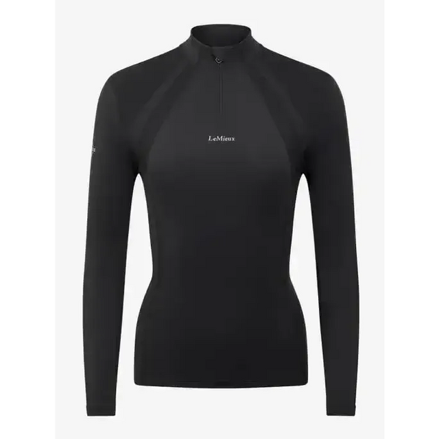 LeMieux Mia Mesh Long Sleeve Base Layer Black UK 8 Black Base Layers
