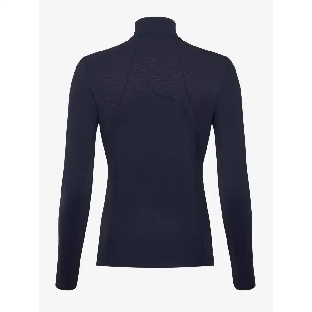 A sleek black lemieux mia mesh long sleeve base layer with smooth form-fitting knit fabric perfect for layering