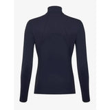 A sleek black lemieux mia mesh long sleeve base layer with smooth form-fitting knit fabric perfect for layering