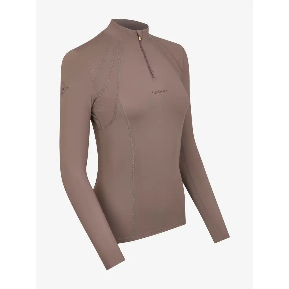 Lemieux Mia Mesh Long Sleeve Base Layer Walnut 6 Base Layers Barnstaple Equestrian Supplies