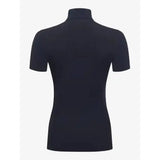 Black short sleeve base layer with smooth form fitting knit fabric lemieux mia mesh short perfect for layering