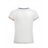 White Lemieux Mini Alex Tee with contrasting collar and sleeve trim