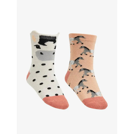 Lemieux Mini Character Socks 2 Pack Dakota Child Shoe 6-8 Riding Socks