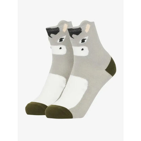 Lemieux Mini Character Socks 2 pack Donkey UK Child Shoe 6-8 Donkey Socks Riding Socks