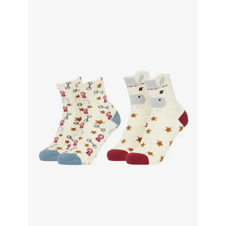 Lemieux Mini Character Socks 2 pack Show Pony UK Child Shoe 6-8 Show Pony Riding Socks