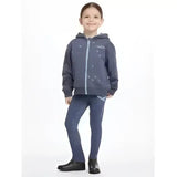 Dark blue lemieux mini charlie zip hoodie with subtle white star patterns and light gray zipper perfect for cool days