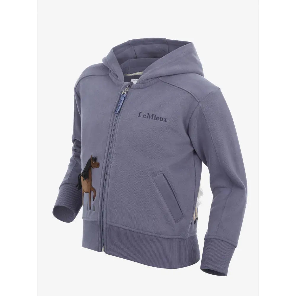 Lemieux Mini Charlie Zip Through Jay Blue 3-4 Years Hoodies