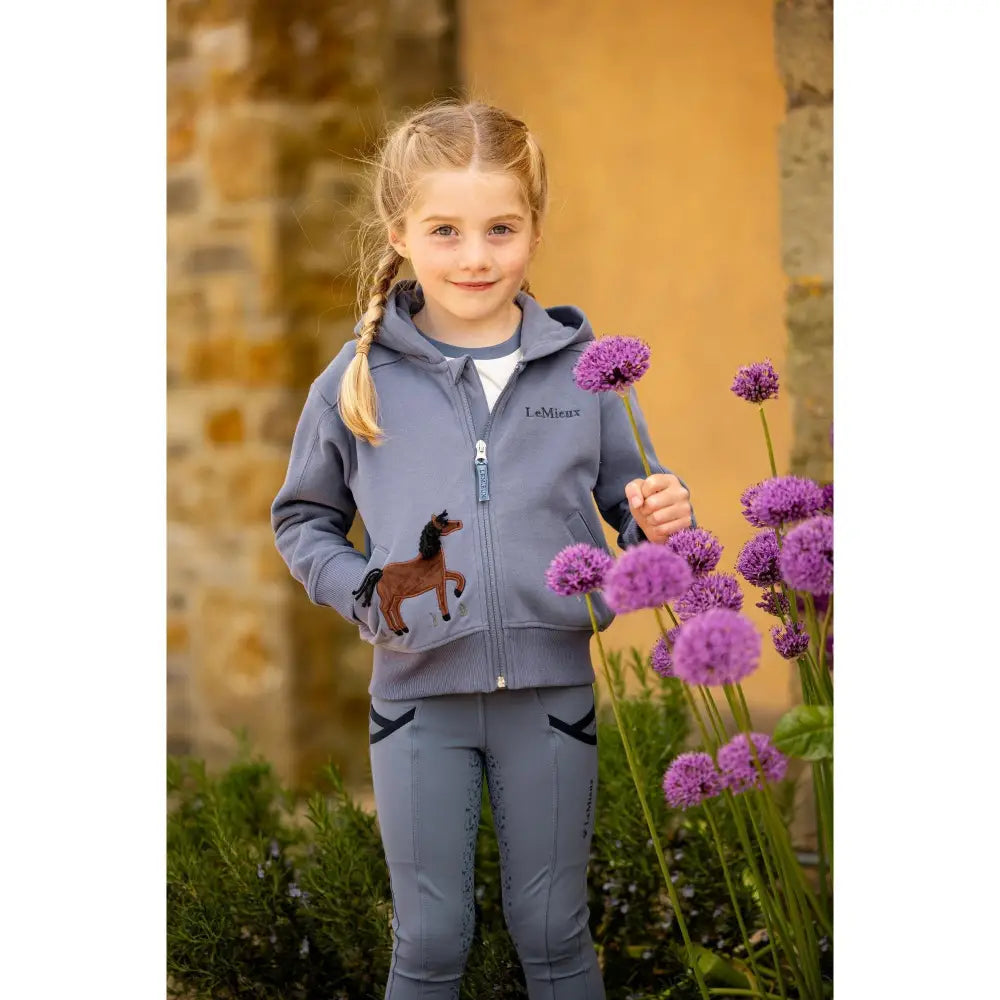 Lemieux Mini Charlie Zip Through Jay Blue 3-4 Years Jumpers & Hoodies Barnstaple Equestrian Supplies