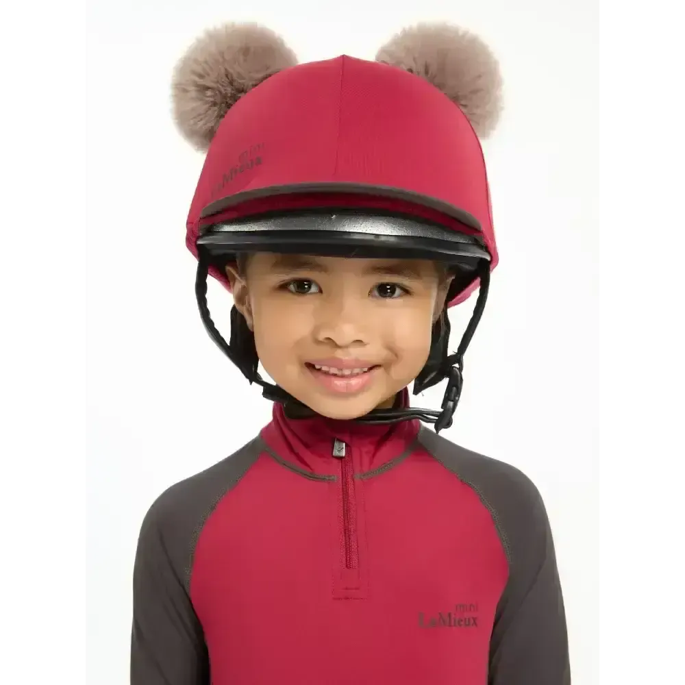 Lemieux Mini Double Pom Hat Silk Ember Ember Hat Silks