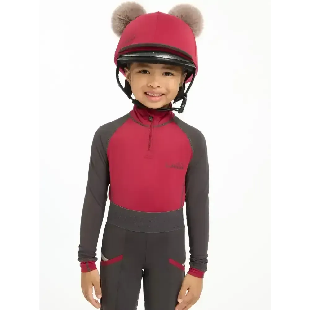 Lemieux Mini Double Pom Hat Silk Ember Ember Hat Silks