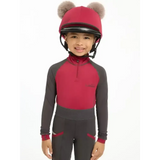 Lemieux Mini Double Pom Hat Silk Ember Ember Hat Silks