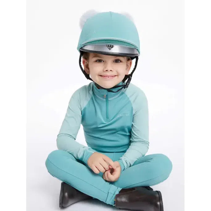 Lemieux Mini Double Pom Hat Silk Lagoon Lagoon One Size Hat Silks