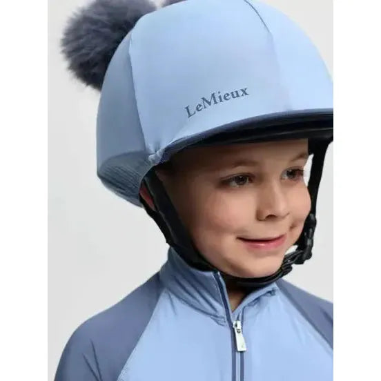 Lemieux Mini Double Pom Hat Silk Powder Blue Powder Blue One Size Hat Silks