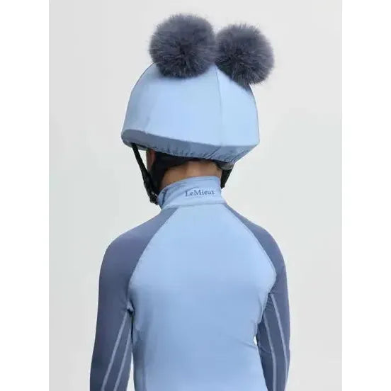 Lemieux Mini Double Pom Hat Silk Powder Blue Powder Blue One Size Hat Silks