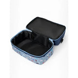 Blue lemieux mini holdall navy with playful cartoon animal pattern and black interior lining for easy packing