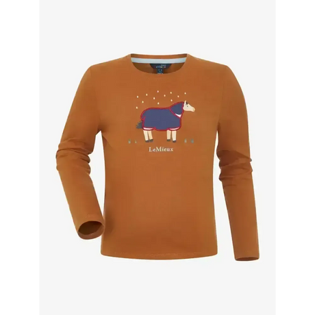 Lemieux Mini Jessie Long Sleeve Top Ginger 3-4 Years Ginger Base Layers