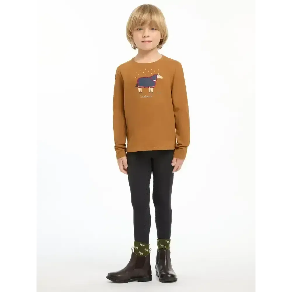 Lemieux Mini Jessie Long Sleeve Top Ginger 3-4 Years Ginger Base Layers