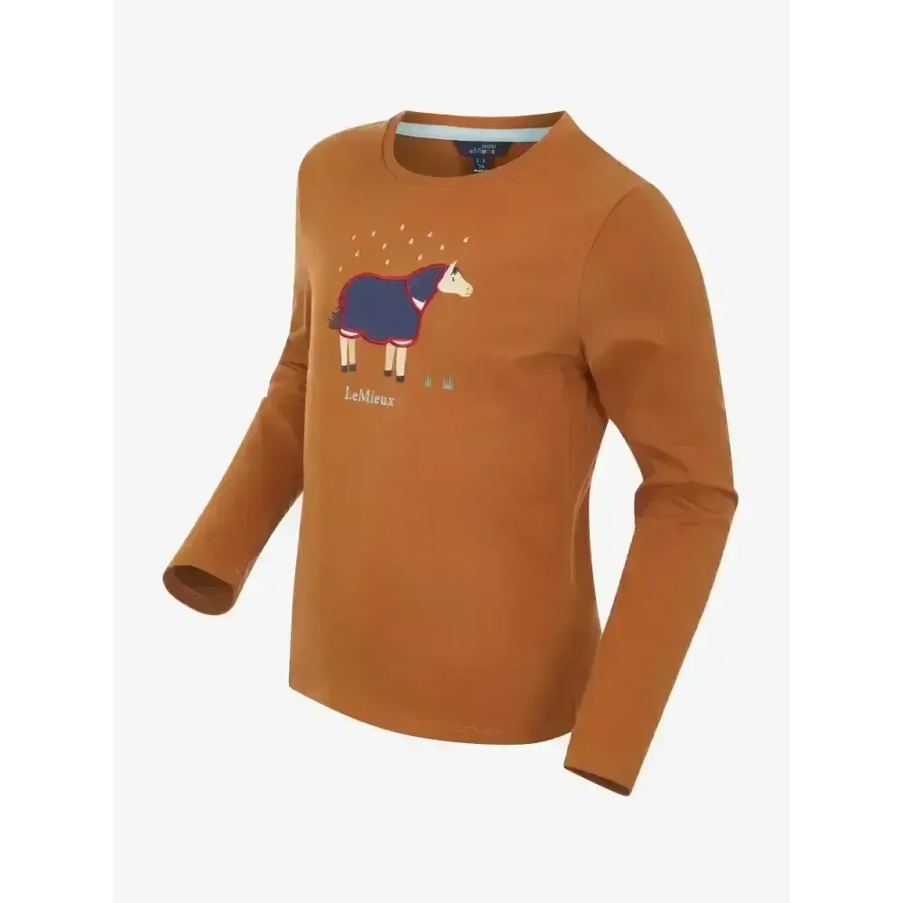 Lemieux Mini Jessie Long Sleeve Top Ginger 3-4 Years Ginger Base Layers
