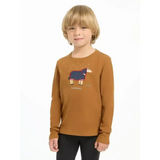 Lemieux Mini Jessie Long Sleeve Top Ginger 3-4 Years Ginger Base Layers