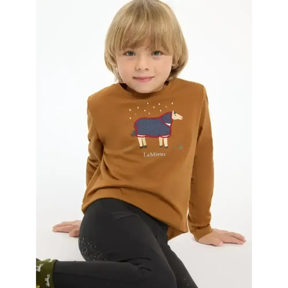 Lemieux Mini Jessie Long Sleeve Top Ginger 3-4 Years Ginger Base Layers